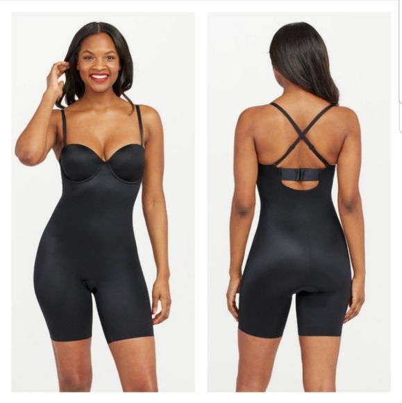 SPANX Suit Your Fancy Strapless Cupped Mid-Thigh NWT